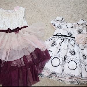 Baby Girl glittery Party Dresses 12 mos EUC